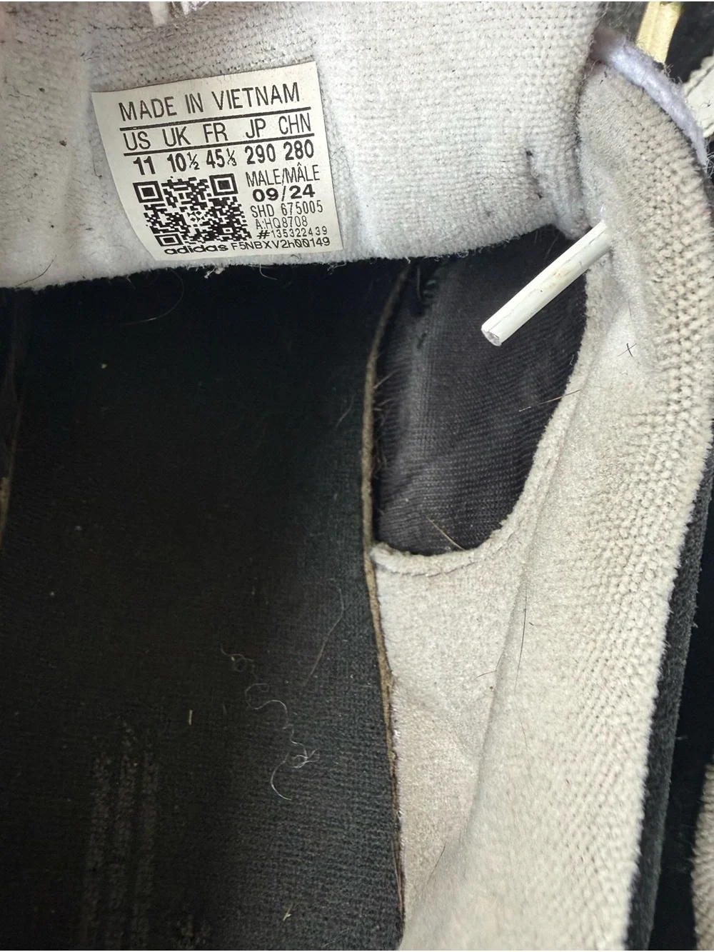 adidas Black and White Suede Low-Top Sneakers